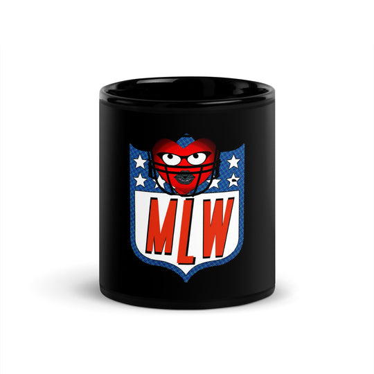 MLW Football Black Glossy Mug