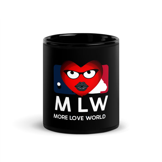 MLW Baseball Black Glossy Mug